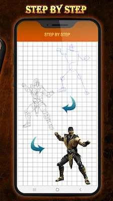 Baixe Como desenhar personagens de Mortal K (MOD Premium) para Android - Captura de tela 2