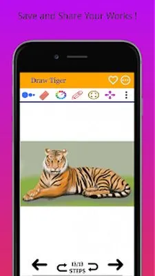 Baixe Como Desenhar um Tigre Passo a Passo (MOD Grátis com Anúncios) para Android - Captura de tela 1