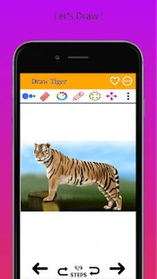 Baixe Como Desenhar um Tigre Passo a Passo (MOD Grátis com Anúncios) para Android - Captura de tela 2