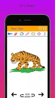 Baixe Como Desenhar um Tigre Passo a Passo (MOD Grátis com Anúncios) para Android - Captura de tela 4