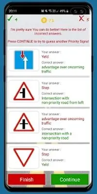 Baixe Road Traffic Signs Quiz (MOD Desbloqueado) para Android - Captura de tela 2