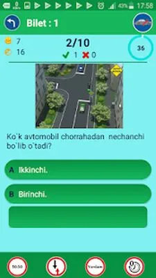 Baixe Avto Imtihon (Versão Pro MOD) para Android - Captura de tela 4