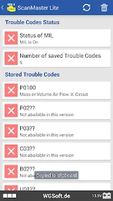 Baixe o ScanMaster para ELM327 OBD-2 ScanTool (Versão MOD Pro) para Android - Captura de tela 2