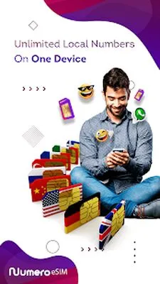 Baixe Numero eSIM: Número Virtual (MOD Premium) para Android - Captura de tela 1