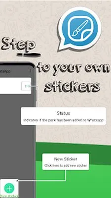 Baixe Create Stickers for WhatsApp (MOD Premium) para Android - Captura de tela 1