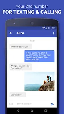 Baixe Second Phone Number: aplicativo de mensagens e chamadas privadas (Versão Pro MOD) para Android - Captura de tela 2