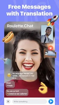 Baixe o App Roulette Chat Omegle Random Video Chat Girls (MOD Grátis) para Android - Captura de tela 3