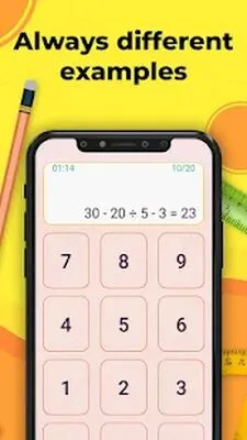 Faça o download de Aritmética Mental. Jogos de Matemática para Crianças (MOD de Anúncios Grátis) para Android - Captura de tela 1