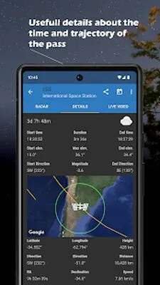 Baixe ISS Detector Satellite Tracker (MOD Grátis com Anúncios) para Android - Captura de tela 1