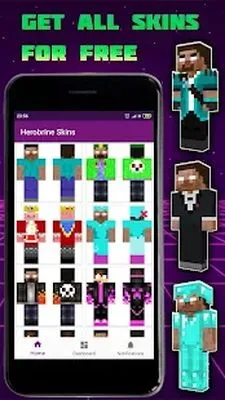 Baixe Skins do Herobrine para Minecraft PE (MOD Premium) para Android - Captura de tela 2