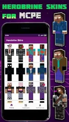 Baixe Skins do Herobrine para Minecraft PE (MOD Premium) para Android - Captura de tela 3