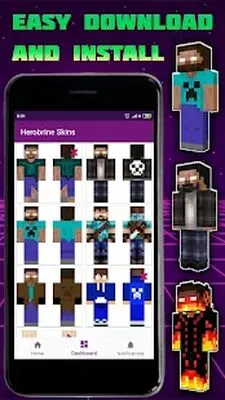 Baixe Skins do Herobrine para Minecraft PE (MOD Premium) para Android - Captura de tela 4
