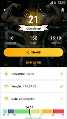 Baixe Home Workout for Men (Premium MOD) para Android - Captura de tela 4