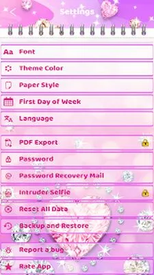 Baixe Diamond Lock Secret Diary (MOD Grátis com Anúncios) para Android - Captura de tela 1