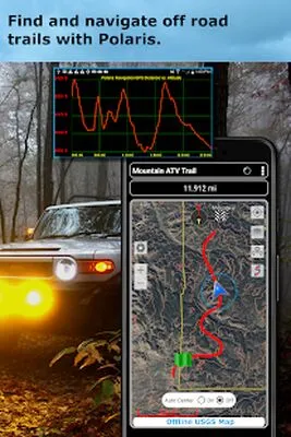 Baixe Polaris GPS: Hiking, Offroad (MOD Grátis) para Android - Captura de tela 1