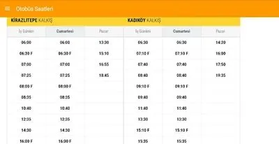 Baixe Horários de Ônibus na Turquia (Ad MOD Grátis) para Android - Captura de tela 1