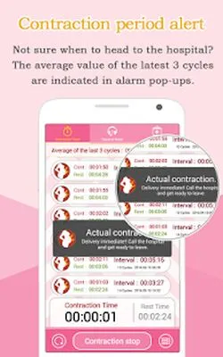 Baixe o Temporizador de Contrações (Trabalho de Parto) (MOD Premium) para Android - Captura de tela 1