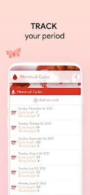 Baixe o Period Tracker & Diary (Versão Pro MOD) para Android - Captura de tela 1