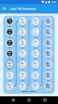 Baixe Lady Pill Reminder ® (Versão Pro MOD) para Android - Captura de tela 1