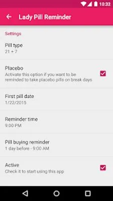 Baixe Lady Pill Reminder ® (Versão Pro MOD) para Android - Captura de tela 3