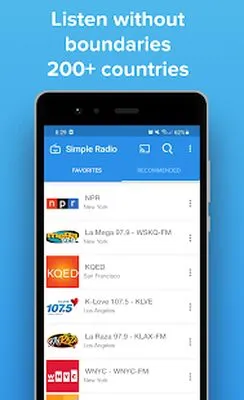 Baixe Simple Radio – Live AM FM Radio & Music App (MOD Desbloqueado) para Android - Captura de tela 1