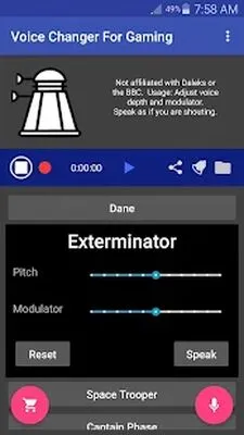 Baixe Voice Changer Mic for Gaming (MOD Desbloqueado) para Android - Captura de tela 3