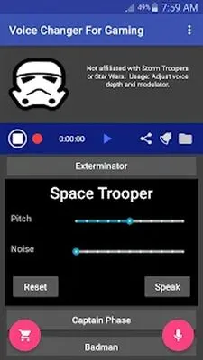 Baixe Voice Changer Mic for Gaming (MOD Desbloqueado) para Android - Captura de tela 4