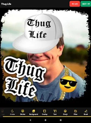 Baixe Thug Life Stickers: Pics Editor, Photo Maker, Meme (MOD Desbloqueado) para Android - Captura de tela 4