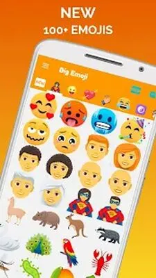 Baixe Big Emoji, grandes emojis, adesivos para WhatsApp (MOD Premium) para Android - Captura de tela 3