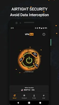 Baixe VPNhub: Dinheiro Infinito & Seguro (MOD Desbloqueado) para Android - Captura de tela 3