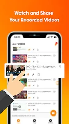 Baixe o Super Screen Recorder, Capture (MOD Premium) para Android - Captura de tela 1