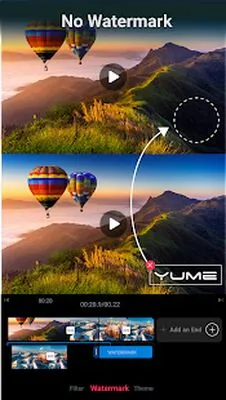 Baixe Yume: Editor de Vídeo Slideshow (MOD Premium) para Android - Captura de tela 1
