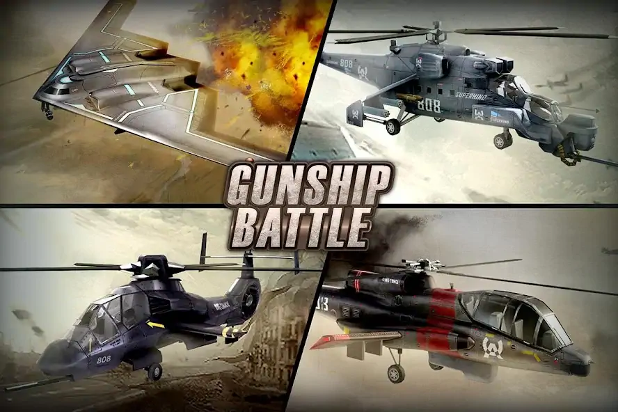 Download GUNSHIP BATTLE: Helicopter 3D MOD [Unlimited money/gems] + MOD [Menu] APK for Android