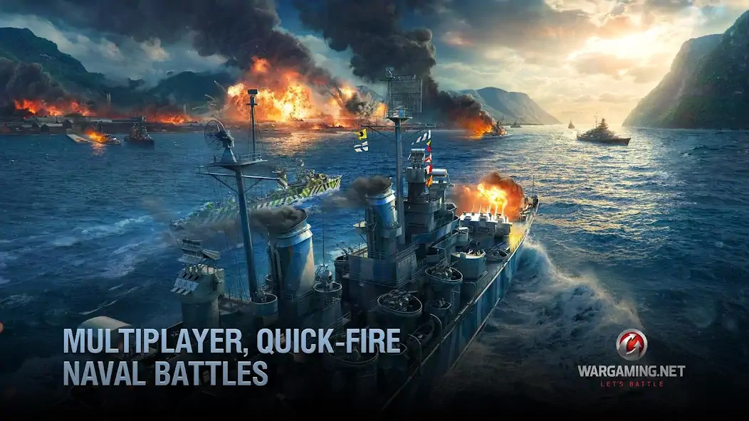 Download World of Warships Blitz War MOD [Unlimited money/gems] + MOD [Menu] APK for Android