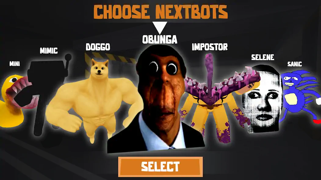 Download Nextbots: Obunga Chase Rooms MOD [Unlimited money/gems] + MOD [Menu] APK for Android
