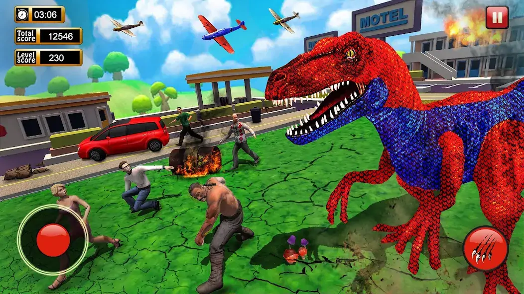 Download Dinosaur Games City Rampage MOD [Unlimited money/coins] + MOD [Menu] APK for Android