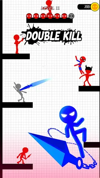 Download Stickman Hero: Teleport Fight MOD [Unlimited money/coins] + MOD [Menu] APK for Android