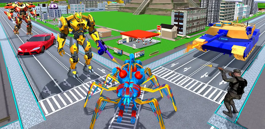 Download Spider Robots Transformer 3D MOD [Unlimited money/coins] + MOD [Menu] APK for Android