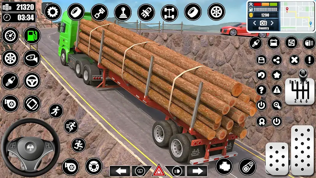 Download Log Transporter Truck Driving MOD [Unlimited money/gems] + MOD [Menu] APK for Android