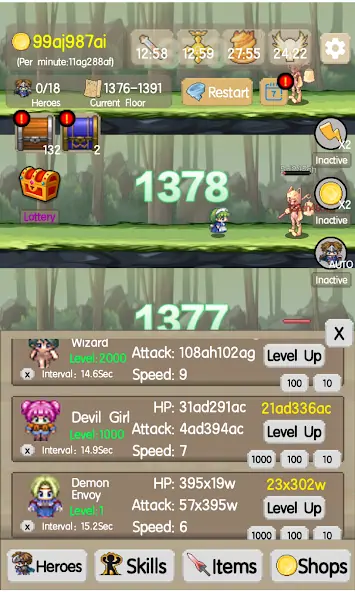 Download Idle Tower:Endless Heroes MOD [Unlimited money] + MOD [Menu] APK for Android