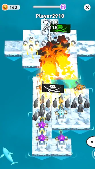 Download Penguin Island Raft Wars Ocean MOD [Unlimited money/gems] + MOD [Menu] APK for Android