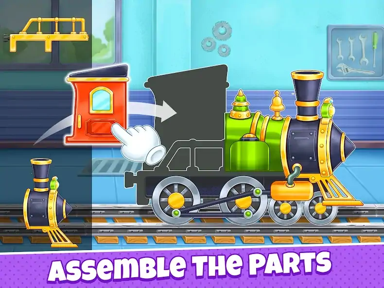 Download Kids Train Game: Build Station MOD [Unlimited money] + MOD [Menu] APK for Android