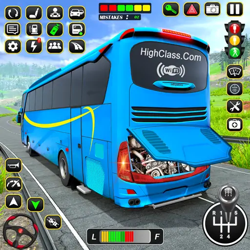 Download US City Coach Bus Driving Game MOD [Unlimited money/gems] + MOD [Menu] APK for Android