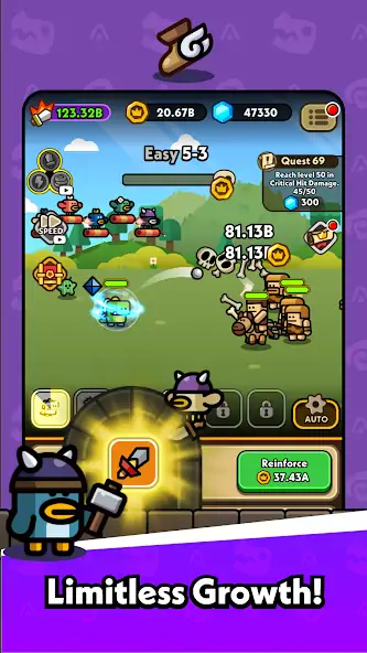Download Hero Dino: Idle RPG MOD [Unlimited money/gems] + MOD [Menu] APK for Android