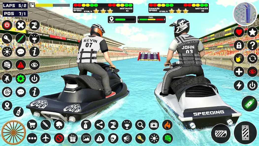 Download Jetski Boat racing: Boat Games MOD [Unlimited money/gems] + MOD [Menu] APK for Android