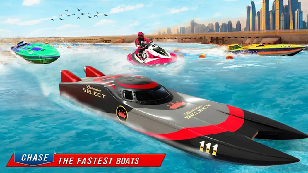 Download Jetski Boat racing: Boat Games MOD [Unlimited money/gems] + MOD [Menu] APK for Android