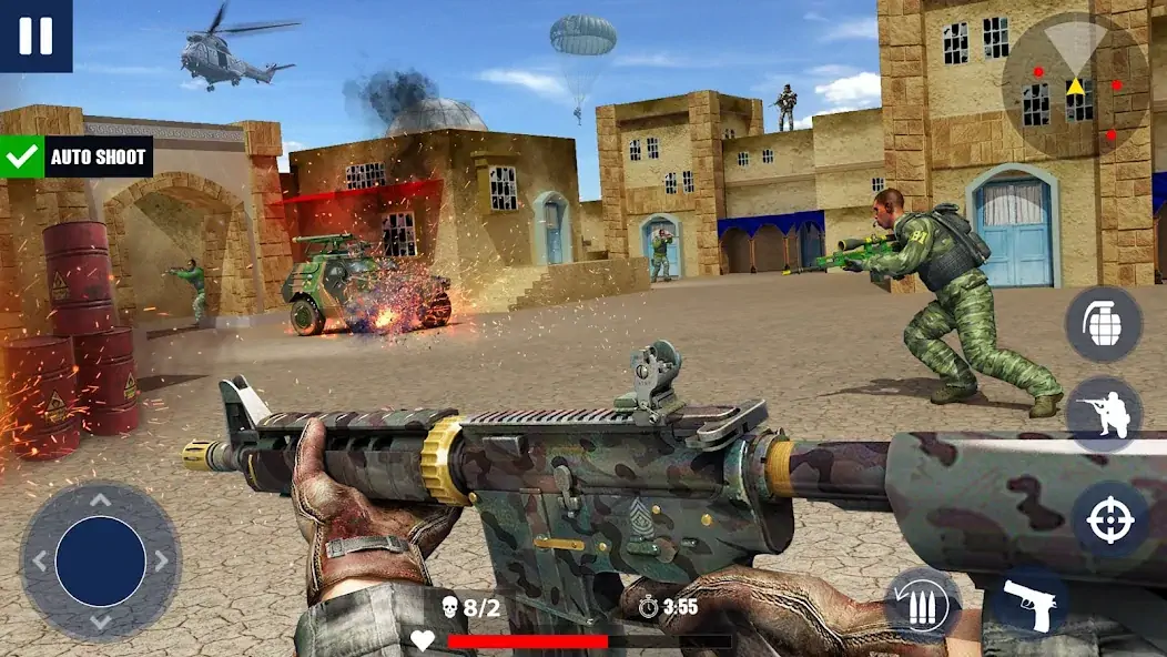 Download War Zone: Gun Shooting Games MOD [Unlimited money/gems] + MOD [Menu] APK for Android