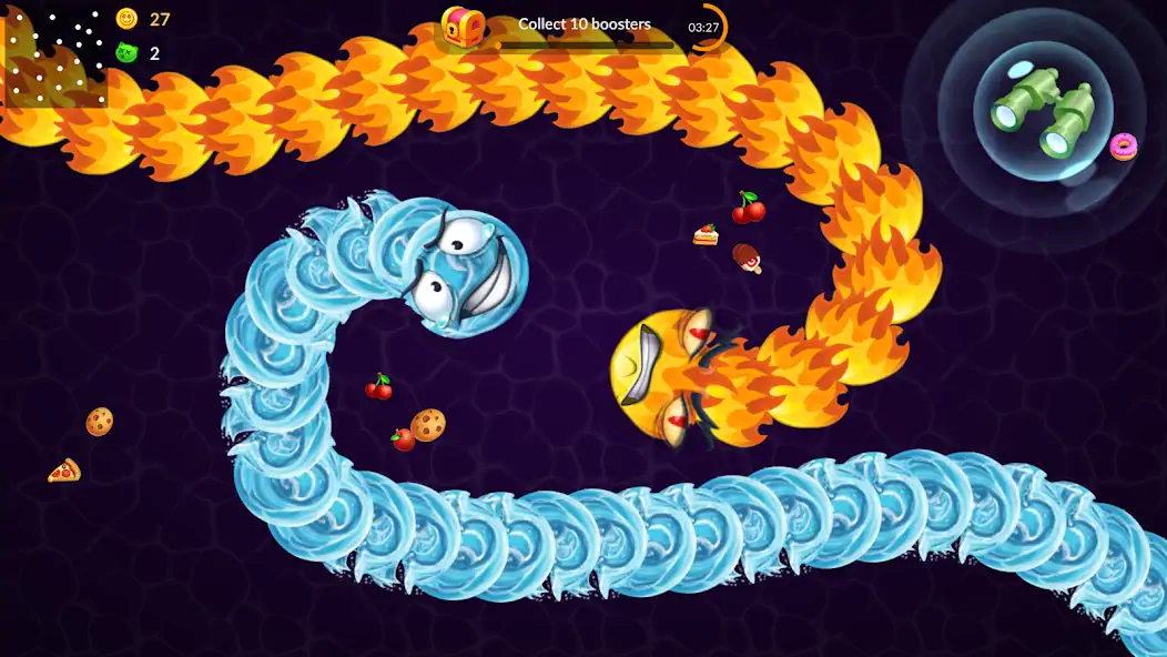 Download Snake vs Worms: Fun .io Zone MOD [Unlimited money] + MOD [Menu] APK for Android