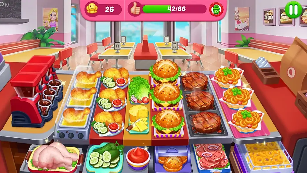 Download Crazy Cooking Diner: Chef Game MOD [Unlimited money/gems] + MOD [Menu] APK for Android