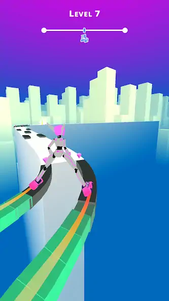 Download Sky Roller: Rainbow Skating MOD [Unlimited money/gems] + MOD [Menu] APK for Android